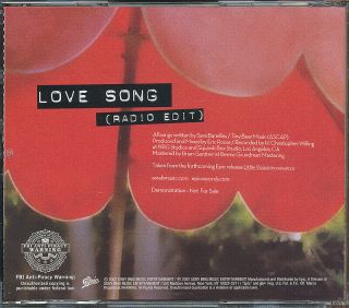 Sara Bareilles Love Song,  w / Jon McLaughlin Summer is Over RARE promo CDs 2