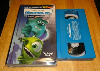 Monsters,  Inc.  (vhs,  2001) John Goodman Pixar Disney Animated - Rare Blue Tape