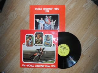 Vm - World Speedway Final 1974 Lp,  Rare Insert Exc