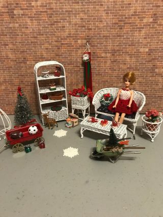 Vintage Topper Dawn Doll / Back Porch Christmas Time 