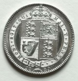 Rare 1889 Britain Silver Shilling 1/ - Queen Victoria Jubilee Head V.  Good - Nr