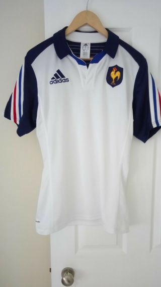 France French F.  F.  R.  Rugby Official Adidas 2013 - 14 Aw Rugby Shirt M Rare Nr