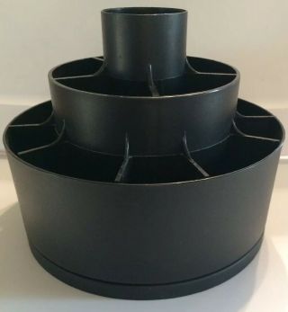 Rare Pampered Chef Tool Turn About Utensil Carousel Caddy Holder Spinning Black