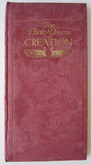 Antique 1914 Scenario Of The Photo - Drama Of Creation Jehovah Witness Book Part 1