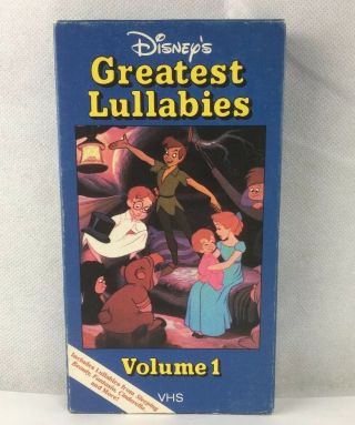 Disney Greatest Lullabies Vol 1 Vhs Slip Cover Htf Rare Tape
