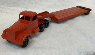 Ralstoy Die Cast Construction Truck With Lowboy Trailer And Rare No.  10 Cab 3