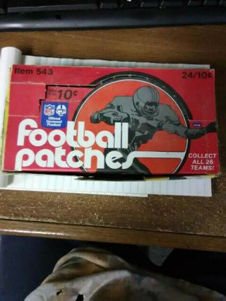 1974 Fleer Patches Wax Box - 11 Packs Partial Box Rare Collect Fav Teams