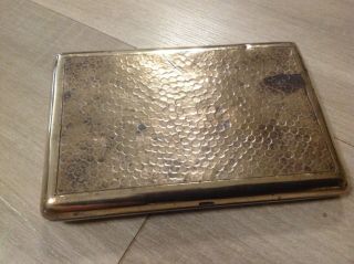 Lovely Vintage Rare Very Ornate Repousse Copper Cigarette Case 2