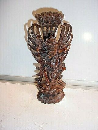 Vintage Devil Demon Monster Occult Wooden Wood Carving Buddhist Bali Indonesia ?
