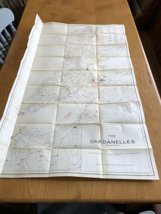 Ww1 Map The Dardanelles Committee Of Imperial Defence Rare