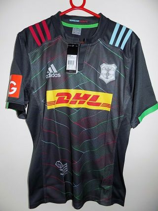Rare Harlequins Rugby Union Shirt By Adidas Size L Bnib
