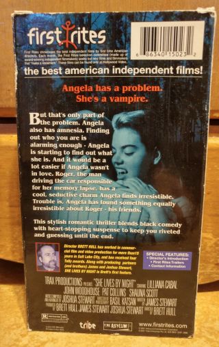 She Lives By Night VHS Horror Rare Vampire Video Halloween 2