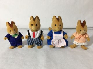 Calico Critters/sylvanian Families Vintage Maple Town Squirrel Family Of 4