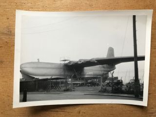 Saunders Roe Princess Cocooned Cowes Iow 1958 Rare Photo