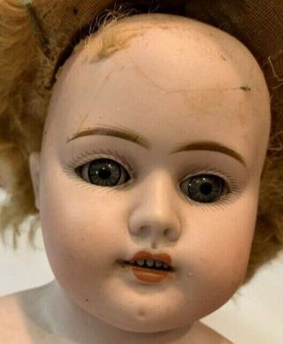 Kestner? Antique Victorian Germany?? Doll Bisque Leather Body Teeth Repair Fix