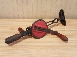 Antique Millers Falls Tool Co No.  12 Breast Drill 2 Speeds With Level Hand Crank