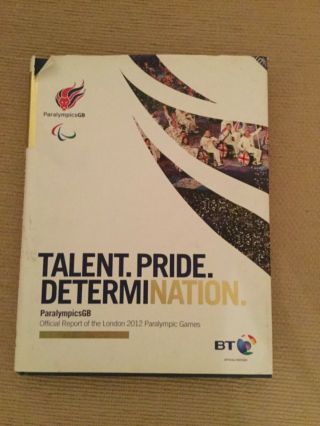 Rare Official Report Of The 2012 Paralympic Book