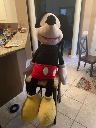 Giant Mickey Mouse Plush Jumbo Life - Size Disney Doll Rare Xl Extra Large 55 Inch