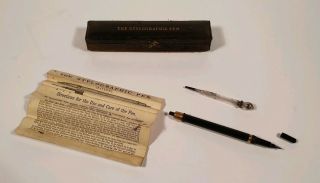 Vintage/antique Extremely Rare Collectable Stylographic Pen Cased Victorian