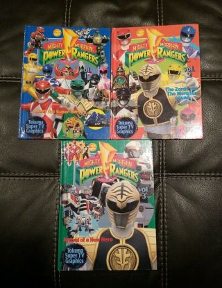 Mighty Morphin Power Rangers 3 Volume Set 1994 Books Tokuma Rare Picture Info,