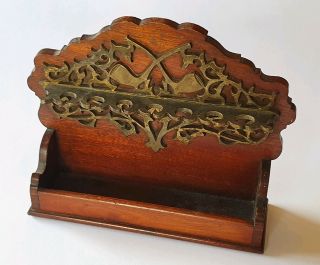 Vintage/antique Rare Smoking Pipe Rack Stand Wooden Tobacco Holds X7 Tobacconist