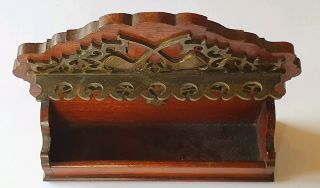 Vintage/antique rare smoking pipe rack stand wooden tobacco holds x7 tobacconist 3