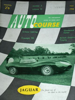 Autocourse 1956 Rare Jaguar D Type 12 Hours Sebring Triumph Tr2 Tr3 Goodwood F1
