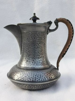 Vintage Hammered Pewter Tea/coffee Pot By Craftsman Of Sheffield England.