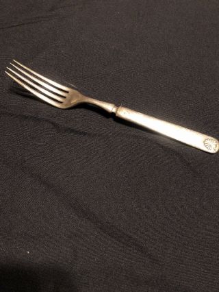 Simeon L.  & George H.  Rogers Company Solid Silver Metal Antique Fork Rare 1800 