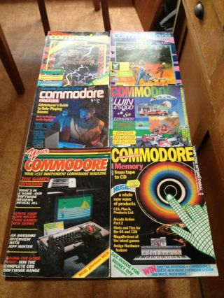 Vintage Computer Magazines - 6 X Old Commodore Computer Mags - Rare Finds