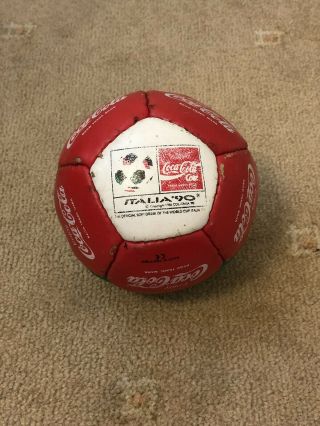 Italia 90 Coca Cola Mini Football Rare World Cup Ball Coke Vintage Skills Fifa 0