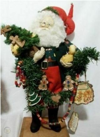 Lynn Haney Santa Figure Doll Rare Mr Gingerbread 1996