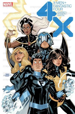 X - Men/fantastic Four 1 Chip Zdarsky Terry Dodson Variant Rare Marvel 2020 Nm