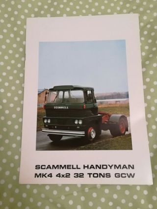Scammell Handyman Mk4 Truck Brochure 1970 Very Rare