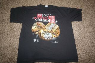 Vintage Chicago Bulls T Shirt 1993 Champions 3 Peat Salem Xl Rare