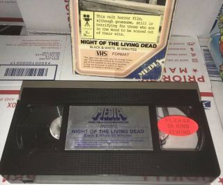 ☠️ Vtg 1981 Release Night of the Living Dead MEDIA BLack/White VHS Tape Rare 3