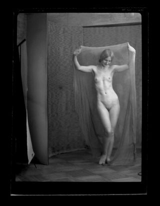 Draped Slender Art Nude Dancer Rare 1920s Arnold Genthe Camera Negative 2