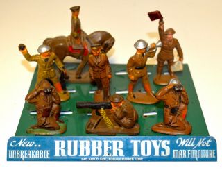 Rare Vintage 1940s 1950s Auburn Rubber Retail Store Display & Army Figures