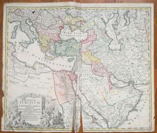 Homann Engraving Arabia Imperium Turcicum - 1740
