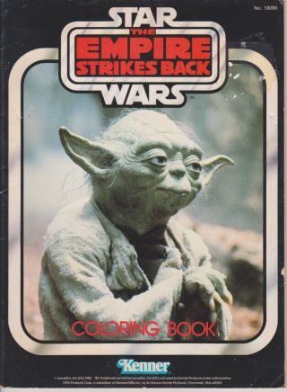 Rare Vintage Star Wars The Empire Strikes Back Coloring Book Yoda Kenner