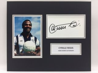 Rare Cyrille Regis West Bromwich Albion Signed Photo Display,  Wba
