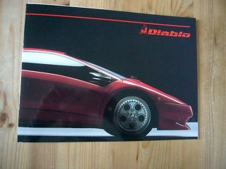 Lamborghini Diablo Folder Brochure,  C1992,  Rare,