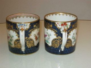 2 STUNNING ANTIQUE EARLY 19th CENTURY PORCELAIN CHELSEA BIRD CUPS SPODE/MINTON 2