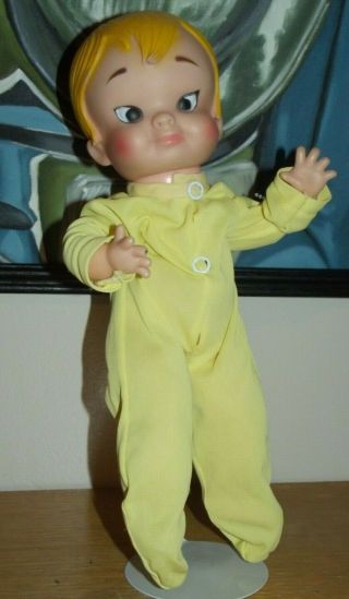 Vintage Uneeda Rubber Elf Pixie? Baby Doll 11 In.  Cloth Body Wire