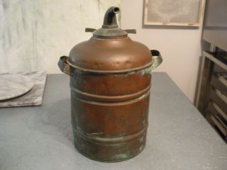 Antique Copper Moonshine Whiskey Still Pot - Boiler - Vintage And Rare