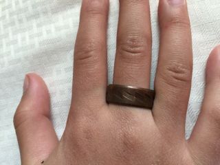 Vtg Men Lovely Gift Antique 50s Native Amer Copper Wedding Band Ring Sz9 Sh