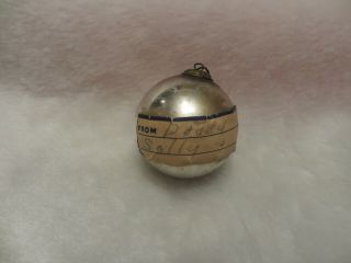 Antique German Christmas Ornament Kugel With Gift Label