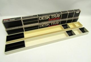 2 Vintage 70s Kartell Desk Tray Organizers 4643 Space Age Pio Manzù Design