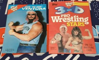 1985 Topps Wwf 3 - D Pro Wrestling Stars 8 Jesse The Body Ventura,  Wrapper Rare