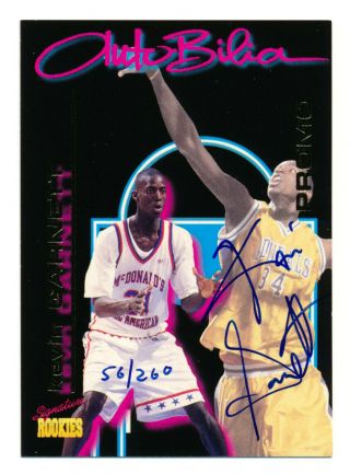 1995 - 96 Signature Rookies Kevin Garnett Rc Auto Rookie Autograph Rare Sp 56/260